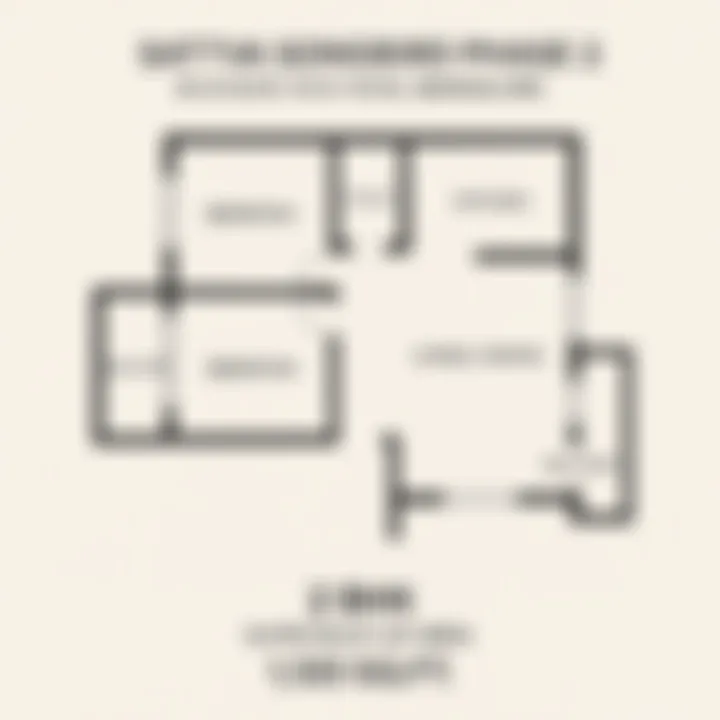 2 BHK floor plan reference at Sattva Songbird Phase 2