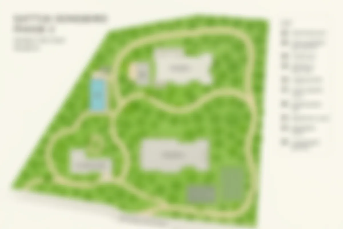 Master plan schematic for Sattva Songbird Phase 2 - twin towers and open landscape